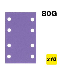 AB/133/80Z - 80 x 133mm 80G Sanding Pad, 10 Pack