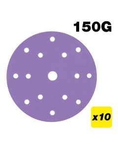 AB/150/150A - 150mm 150G Random Orbital Sanding Disc, 10 Pack