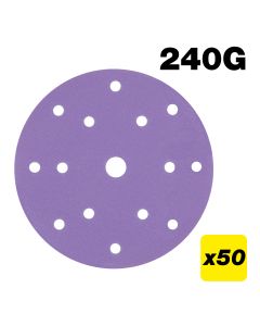 AB/150/240A/B - 150mm 240G Random Orbital Sanding Disc, 50 Pack
