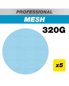 AB/150/320P - 150mm 320G Pro Mesh Random Orbital Sanding Disc, 5 Pack