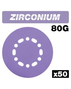 AB/150/80Z/B - Zirconium Random Orbital Sanding Disc 50pc 150mm 80 grit