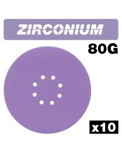 AB/225/80Z - Zirconium Random Orbital Sanding Disc 10pc 225mm 80 grit