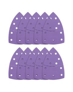 AB/DET/120A - 100 x 150mm 11-Hole 120G Detail Sanding Pad, 10 Pack