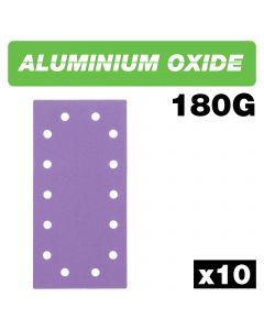 AB/HLF/180A - Aluminium Oxide 1/2 Sheet Sanding Sheet 180 Grit 115mm x 230mm 10pc