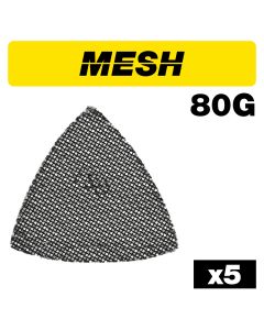 AB/OSC/80M - Mesh Delta Sanding Sheet 5pc 93mm 80 grit