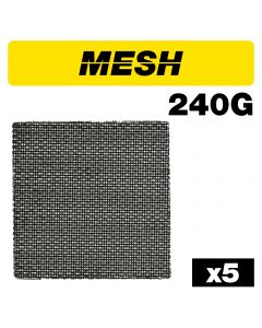 AB/QTR/240M - Mesh 1/4 Sanding Sheet 5pc 115mm x 115mm 240 grit