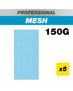 AB/THD/150P - 93 x 185mm 150G Pro Mesh Third Sheet Sanding Pad, 5 Pack