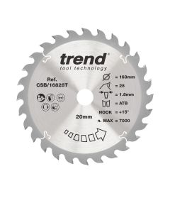 CSB/16828T - Trend Wood Cordless Circular Saw Blade 168mm x 20mm x 28T
