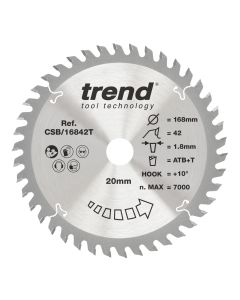 CSB/16842T - Trend Wood Cordless Circular Saw Blade 168mm x 20mm x 42T