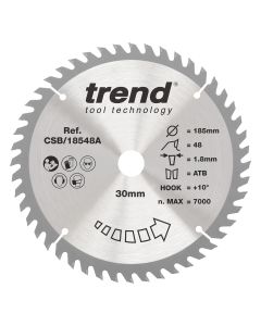 CSB/18548A - Trend Wood Cordless Circular Saw Blade 185mm x 30mm x 48T