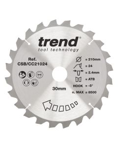CSB/CC21024 - Trend Wood Mitre Saw Blade 210mm x 30mm x 24T