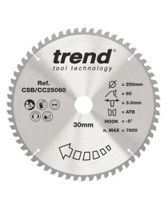 CSB/CC25060 - Trend Wood Mitre Saw Blade 250mm x 30mm x 60T