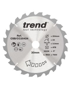 CSB/CC25424 - Trend Wood Mitre Saw Blade 254mm x 30mm x 24T