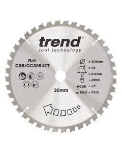 CSB/CC30542T - Trend Wood Cordless ATBR Mitre Saw Blade 305mm x 30mm x 42T