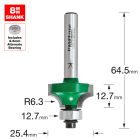 C076X8MMTC - Rounding over 6.3mm radius x 12.7mm cut