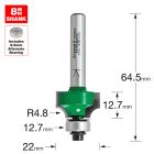 C075X8MMTC - Rounding over 4.8mm radius x 12.7mm cut