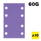 AB/133/60Z - 80 x 133mm 60G Sanding Pad, 10 Pack
