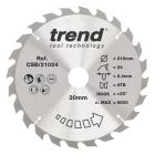 CSB/21024 - Trend Wood Circular Saw Blade 210mm x 30mm x 24T