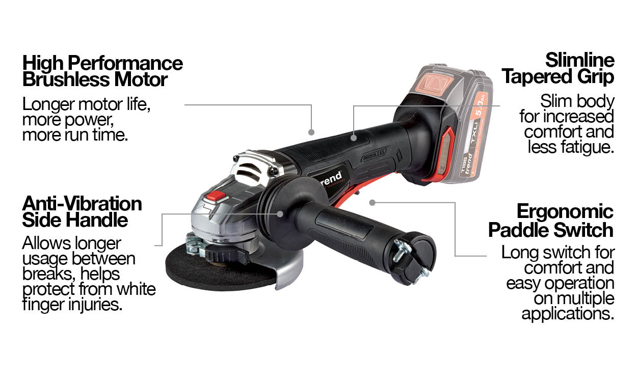 18v Lithium-ion Battery Powered Cordless 125mm Brushless Angle Grinder 3  Gears Cutting Machine Electric Tool With Battery And European Standard  Charger