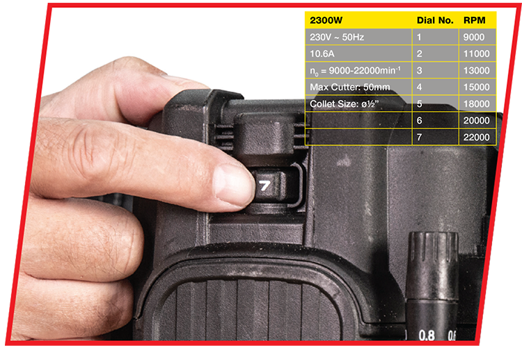 7 Level Variable Speed Dial